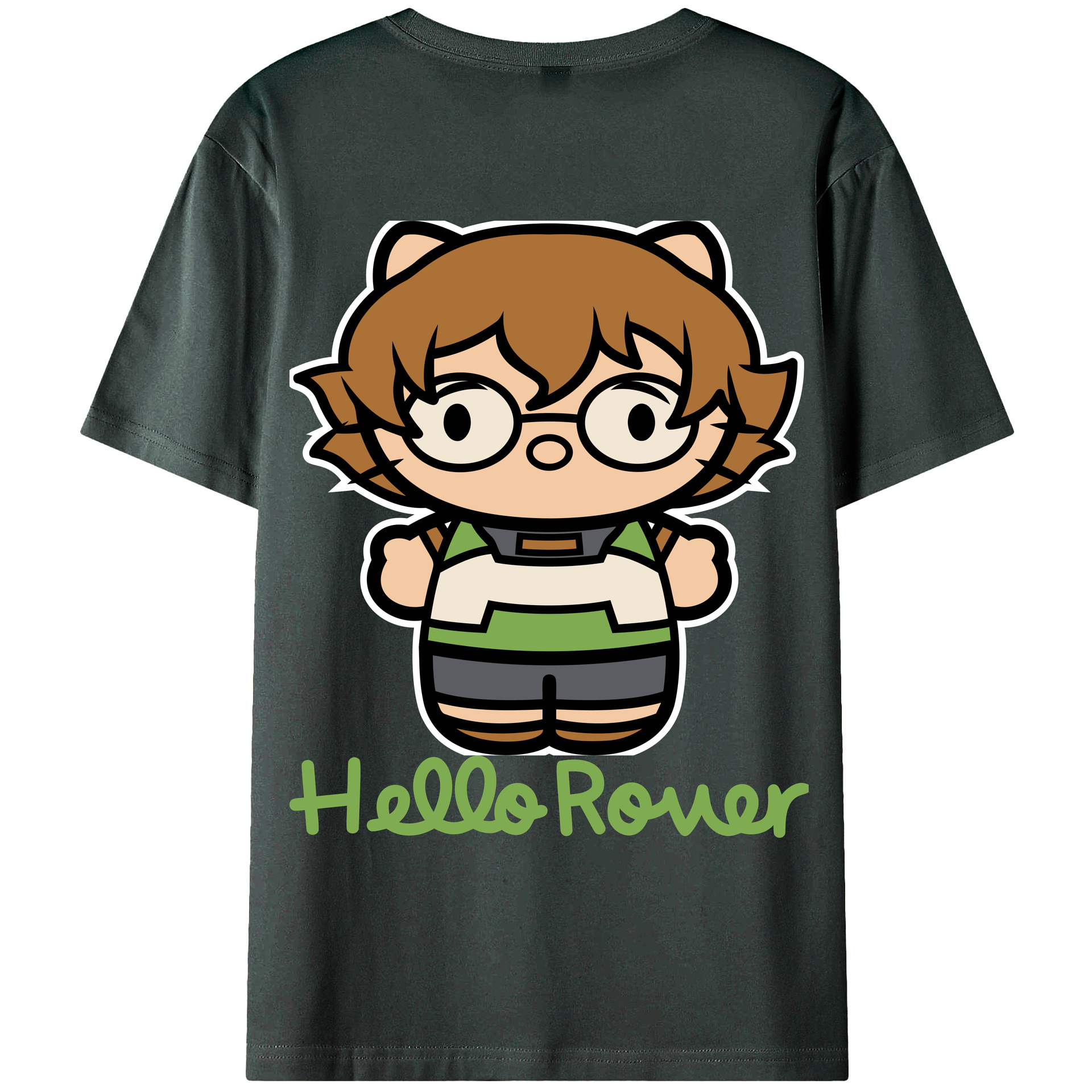 （画像用） Hello Kitty ハローキティ 綿100％ メンズ半袖Tシャツ（バックプリント） 通気性